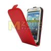 Кожен калъф Flip тефтер Carbon за Samsung Galaxy S3 S III SIII I9300 - червен