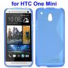 Силиконов гръб / калъф / ТПУ S-line за HTC One Mini M4 - син