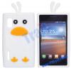 Силиконов гръб / калъф / TPU 3D за LG Optimus L5 / E610 - Angry Bird / бял