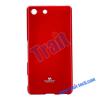 Луксозен силиконов калъф / гръб / TPU Mercury GOOSPERY Jelly Casе за Sony Xperia M5 - червен