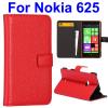 Кожен калъф Flip тефтер със стойка за Nokia Lumia 625 - червен