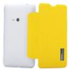Кожен калъф Flip тефтер Rock за Nokia Lumia 625 - жълт