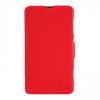 Луксозен кожен калъф Flip тефтер Nillkin за Nokia Lumia 625 - червен