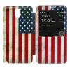 Кожен калъф Flip Cover S-View за Samsung Galaxy Note 3 N9000 / Samsung Note III N9005 - Retro American flag