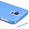 Ултра тънък заден предпазен твърд гръб / капак / за Samsung G900 Galaxy S5 - син / мат