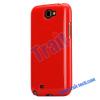 Силиконов калъф / гръб / TPU за Samsung Galaxy Note 2 II N7100 - червен / блестящ