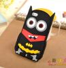 Силиконов калъф / гръб / TPU 3D за Apple iPhone 6 / 6S - черен / Minion Batman