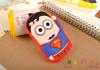 Силиконов калъф / гръб / TPU 3D за Apple iPhone 6 / 6S - червен / Minion Superman