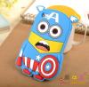 Силиконов калъф / гръб / TPU 3D за Apple iPhone 6 / 6S - син / Minion Captain America