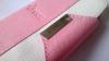 Луксозен кожен калъф Flip тефтер Moz Style със стойка за Apple iPhone 5 / 5S - бяло с розово