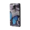 Твърд гръб / капак / за Samsung N910 Galaxy Note 4 - синя пеперуда / butterfly