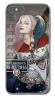 Луксозен стъклен твърд гръб за Apple iPhone 5 / iPhone 5S / iPhone SE - Poker Face Girl