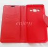 Кожен калъф Flip тефтер Mercury GOOSPERY Fancy Diary със стойка за Samsung Galaxy A3 A300 / Samsung A3 - черно и червено