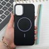 Луксозен гръб / кейс / Syndee Case с безжично зареждане MagSafe за Samsung Galaxy A36 5G - черен