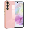 Луксозен гръб / кейс / Protect case за Samsung Galaxy A36 5G - розов / златист кант