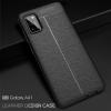 Луксозен силиконов калъф / гръб / TPU за Samsung Galaxy A41 A415 - черен / имитиращ кожа