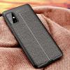 Луксозен силиконов калъф / гръб / TPU за Samsung Galaxy A71 - черен / имитиращ кожа