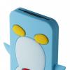 Силиконов предпазен гръб TPU 3D за Apple iPhone 4 / 4S - син пингвин