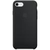Силиконов калъф / гръб / TPU за Apple iPhone 7 / iPhone 8 - черен / лого
