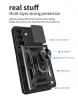 Удароустойчив гръб TPU кейс Slide Camera Case Magnetic Finger Ring Car Holder за Samsung Galaxy A25 5G - черен