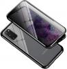 Магнитен калъф Bumper Case 360° FULL за Samsung Galaxy S20 - прозрачен / черна рамка