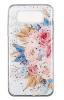 Луксозен силиконов калъф / гръб / TPU за Samsung Galaxy S10e - Божури / блестящи частици