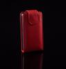 Кожен калъф Flip за Nokia Asha 305 - червен