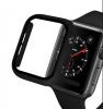 Луксозен кейс 2in1 3D 360° Full Cover Tempered glass за Apple Watch Series 40mm - черен