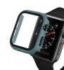 Луксозен кейс 2in1 3D 360° Full Cover Tempered glass за Apple Watch Series 44mm - тъмно зелен