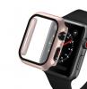 Луксозен кейс 2in1 3D 360° Full Cover Tempered glass за Apple Watch Series 44mm - Rose Gold