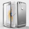 Луксозен силиконов калъф / гръб / TPU за Apple iPhone 7 - прозрачен / сребрист кант