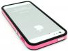 Силиконова обвивка за Apple iPhone 5 / 5S - Bumper черно и розово