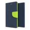 Кожен калъф Flip тефтер със стойка Mercury GOOSPERY Fancy Diary за Apple iPhone 5 / iPhone 5S - син / зелен