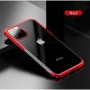Луксозен твърд гръб Baseus Glitter Clear Case за Apple iPhone 11 Pro Max 6.5 - прозрачен / червен кант