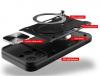 Удароустойчив гръб TPU кейс Slide Camera Case Magnetic Finger Ring Car Holder за Samsung Galaxy S25 Ultra - черен
