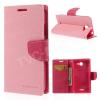 Кожен калъф Flip тефтер Mercury GOOSPERY Fancy Diary със стойка за HTC Desire 516 - розов със силиконов гръб