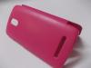Кожен калъф Flip Cover тип тефтер за HTC Desire 500 - розов