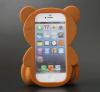 Силиконов калъф / гръб / TPU 3D Moschino Series за Apple iPhone 5 / iPhone 5S - Teddy Bear / кафяв