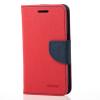 Кожен калъф Flip тефтер със стойка Mercury GOOSPERY Fancy Diary за HTC Desire 510 - червен