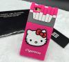 Силиконов калъф / гръб / TPU 3D Hello Kitty Series за Apple iPhone 6 / 6S - Cigarette / цикламен