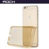 Луксозен силиконов калъф ROCK Slim Jacket Ultra Thin Case за Apple iPhone 6 / iPhone 6S - прозрачен / златист