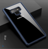 Луксозен гръб USAMS MANT Series за Samsung Galaxy Note 9 - прозрачен / тъмно син кант