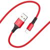 USB кабел за зареждане и пренос на данни / BOROFONE iPhone USB BX20 1m. FAST 2A - червен