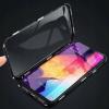 Магнитен калъф Bumper Case 360° FULL за Samsung Galaxy S25 Ultra - прозрачен / черна рамка