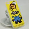 Силиконов калъф / гръб / TPU за Apple iPhone 5 / iPhone 5S / iPhone SE - жълт / Minion & Milo