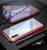 Магнитен калъф Bumper Case 360° FULL за Samsung Galaxy A50 / A50S / A30S - прозрачен / червена рамка