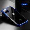 Луксозен силиконов калъф / гръб / TPU Baseus Shining Case за Apple iPhone 11 Pro 5.8'' - прозрачен / син кант