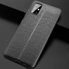 Луксозен силиконов калъф / гръб / TPU за Samsung Galaxy A71 - черен / имитиращ кожа