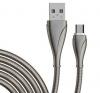 Оригинален USB кабел LDNIO Type-C USB Cable LS-28 ZINC ALLOY за Samsung, LG, HTC, Sony, Lenovo и други - сребрист / 1 метър