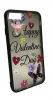 Луксозен силиконов калъф / гръб / TPU с камъни и панделки за Apple iPhone 7 - Happy Valentine`s Day